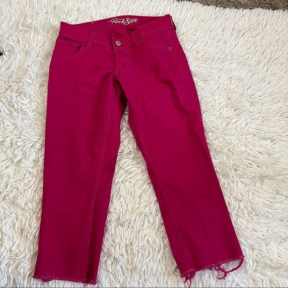 Hot Pink Rockstar Capris Old Navy size 6 - Picture 1 of 7